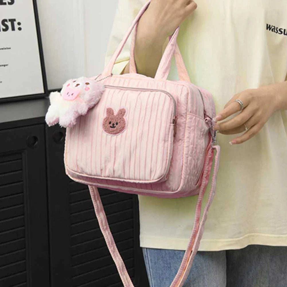 Baby Diaper Bags with Pendant Mommy Stroller Nappy Bag Portable Cute Cartoon Multi-function Large Capacity Organizer Travel Bag