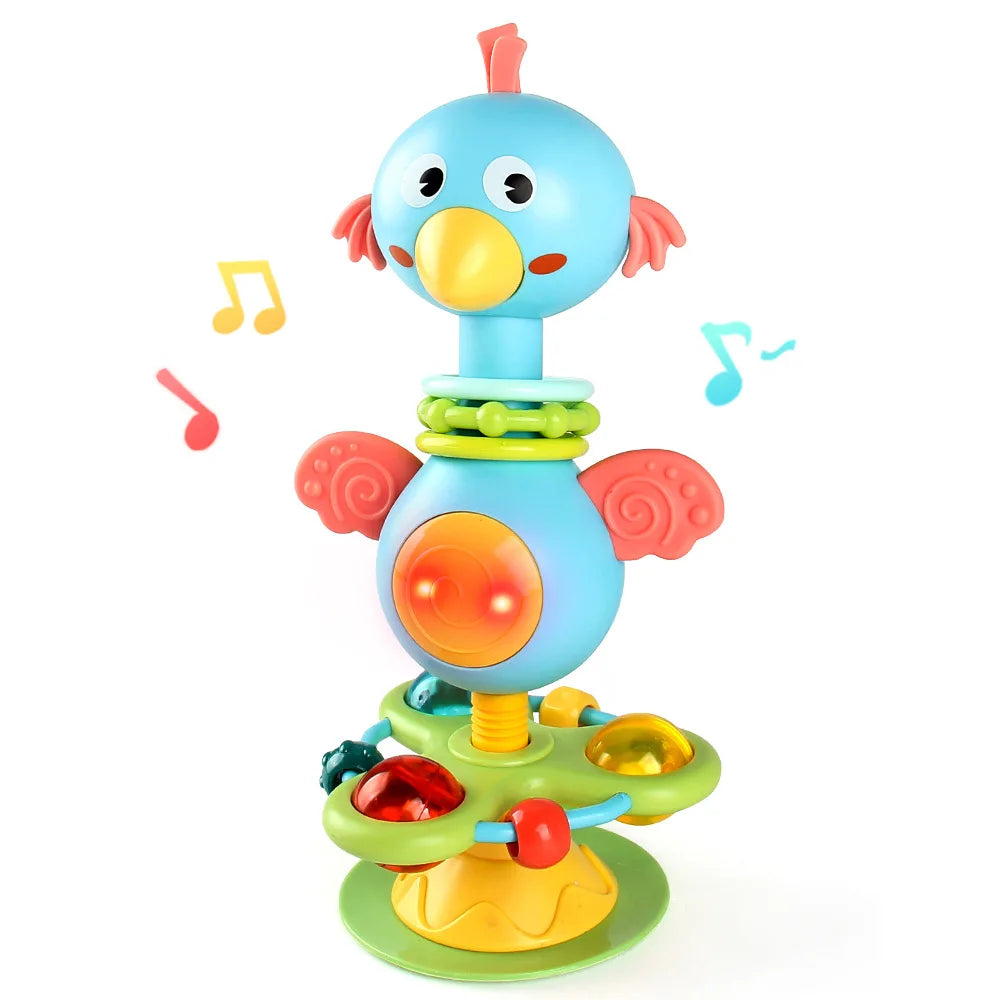 Cartoon Baby soothing ringing toy with fun sound effects nursery rhyme baby dining table suction cup puzzle early education toy
