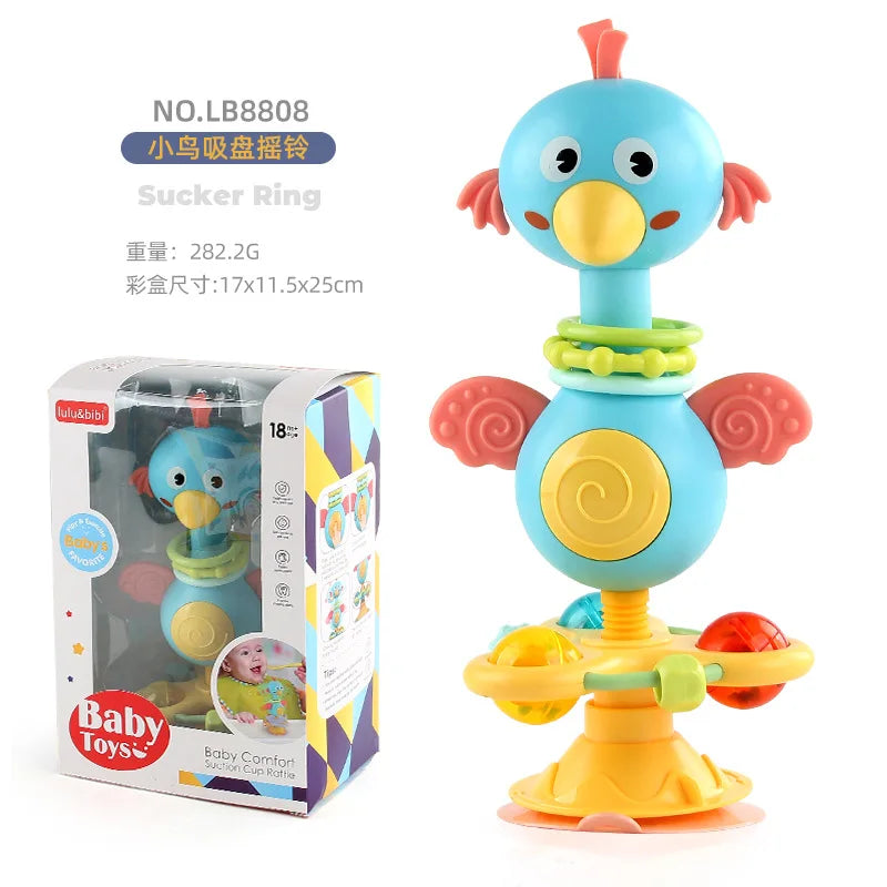 Cartoon Baby soothing ringing toy with fun sound effects nursery rhyme baby dining table suction cup puzzle early education toy