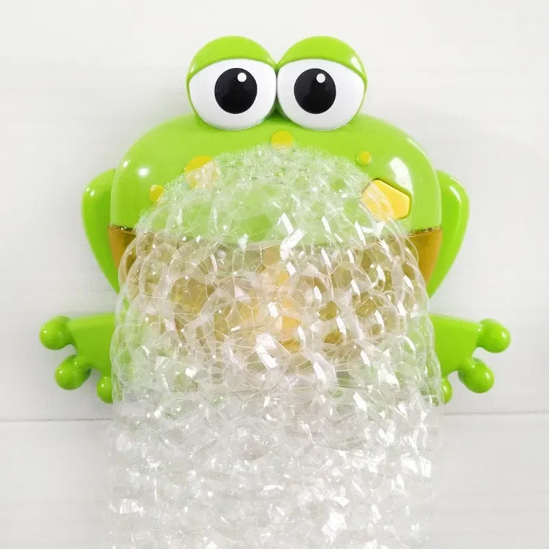 Baby Bath Toys Bubble Machine Duck Frog Music Kids Bath Toy Bathtub Soap Automatic Bubble Maker Baby Bathroom Toy for Children