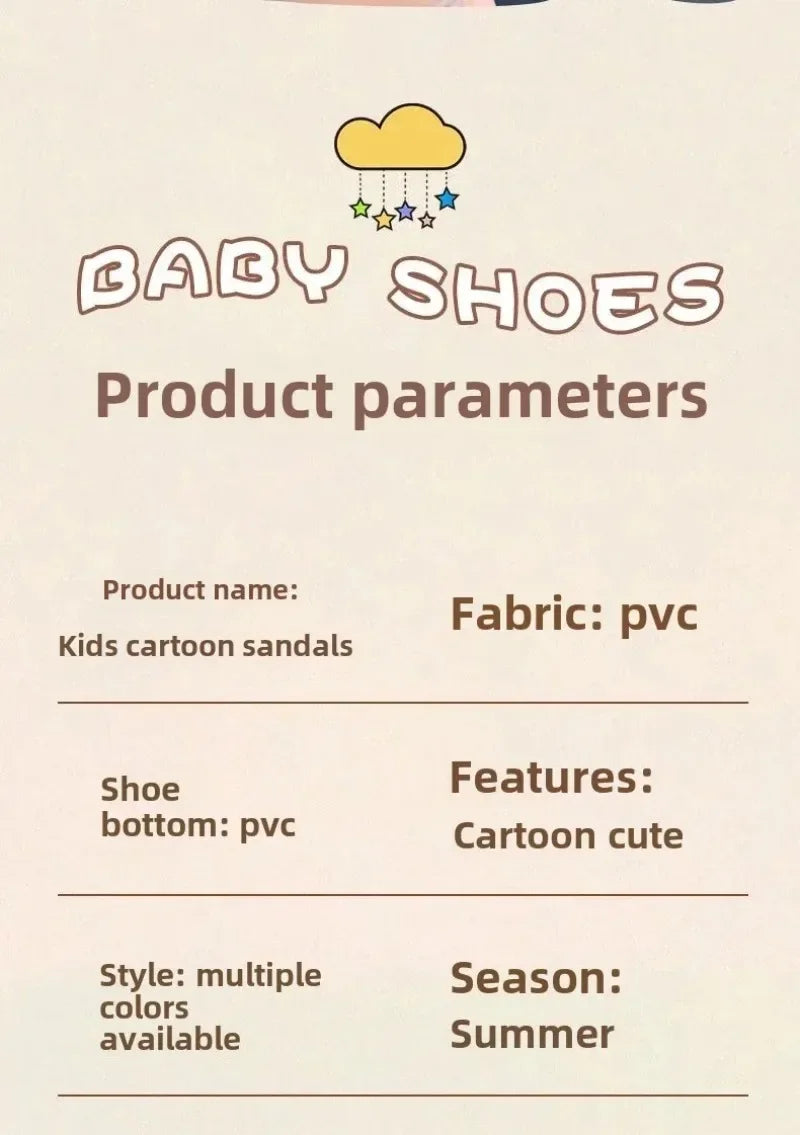 1-10Y Baby Girls Sandals Summer Children's New Cool Fashion Princess Cute Versatile Shoes for Students Flat Sandal Casual Shoe