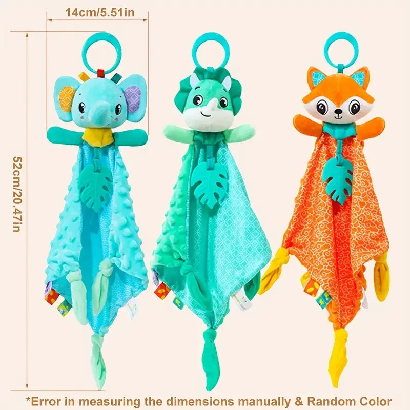 Crib Hanging Rattles Toys Baby Toys Cartoon Animal Spiral Hanging Toy with Ringing Bell Stroller Car Toys for Infant Newborn