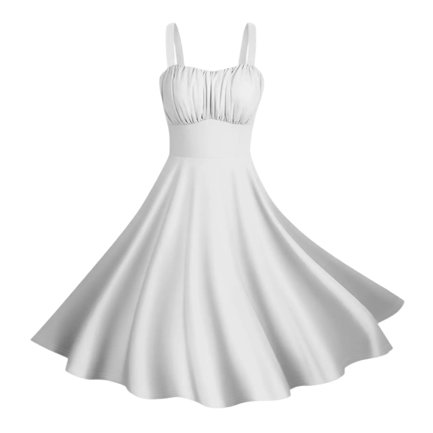 New Women'S Vintage Sleeveless Pleated Patchwork Cute A-Line Hem Solid Dresses Vestidos Mujer Veranoa 2025 Women Clothing