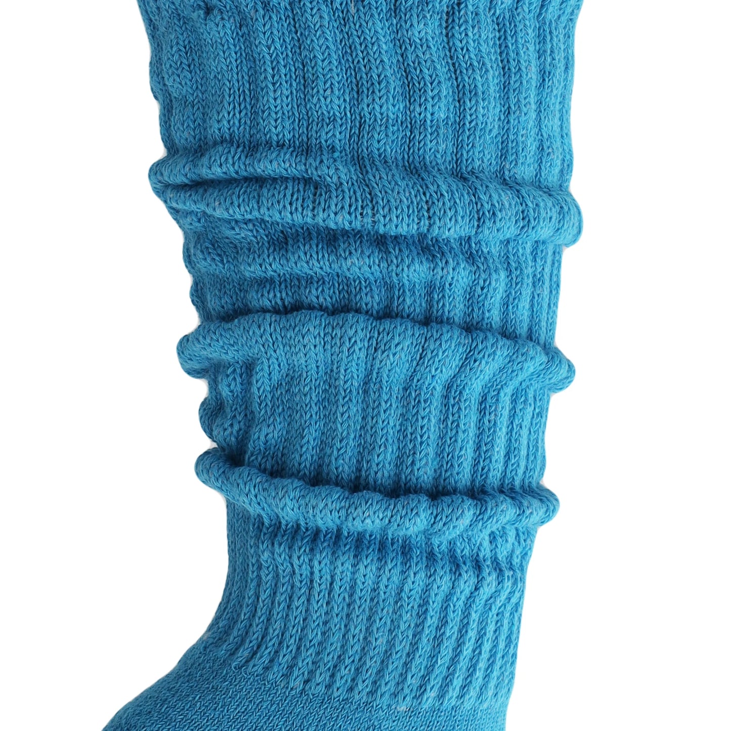 Turquoise Slouch Socks for Women 1 Pair Scrunch Calf Socks Shoe Size 5 to 10