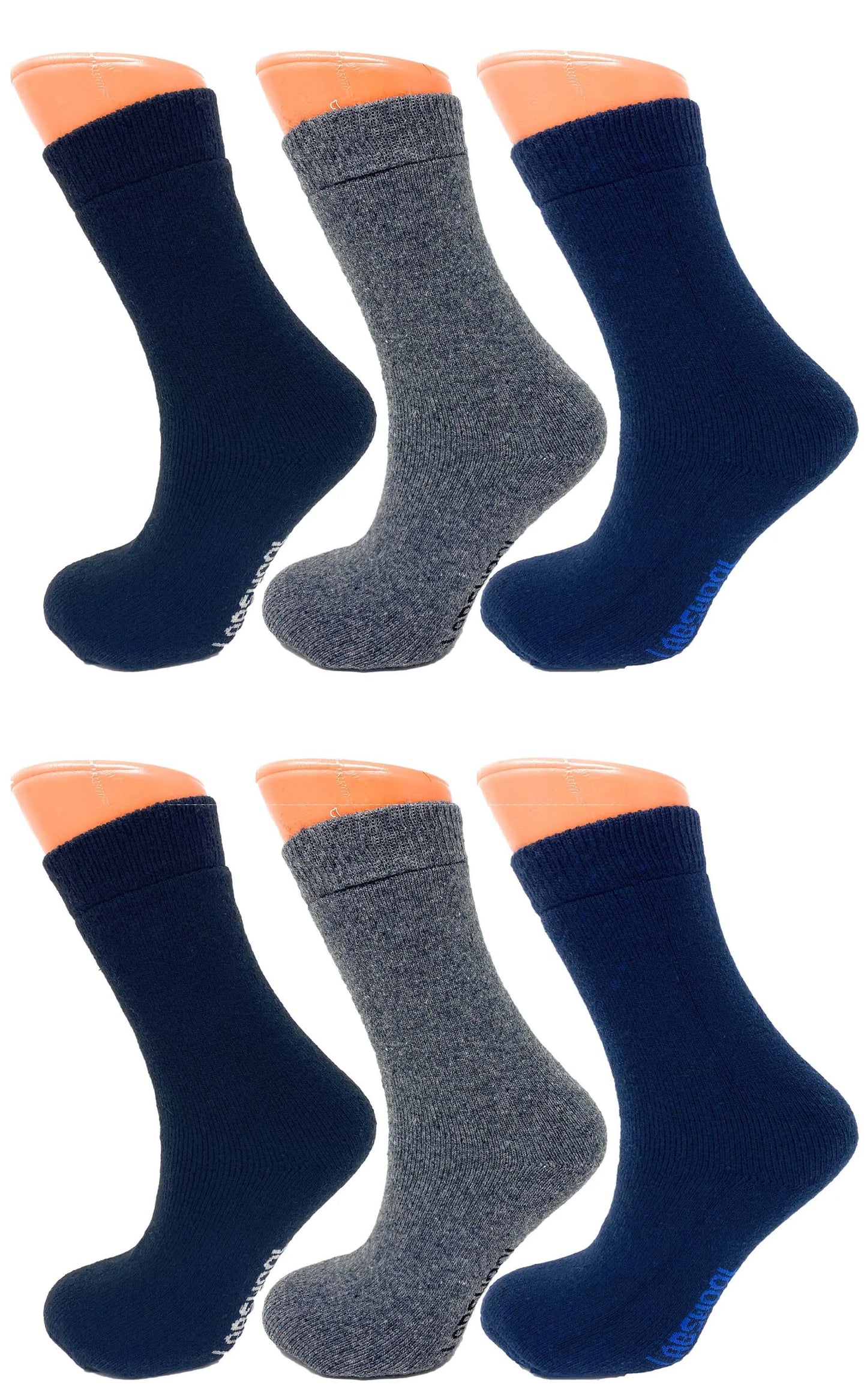 Thermal Socks for Women Lambs Wool Winter Socks 6 Pairs Size 5-7