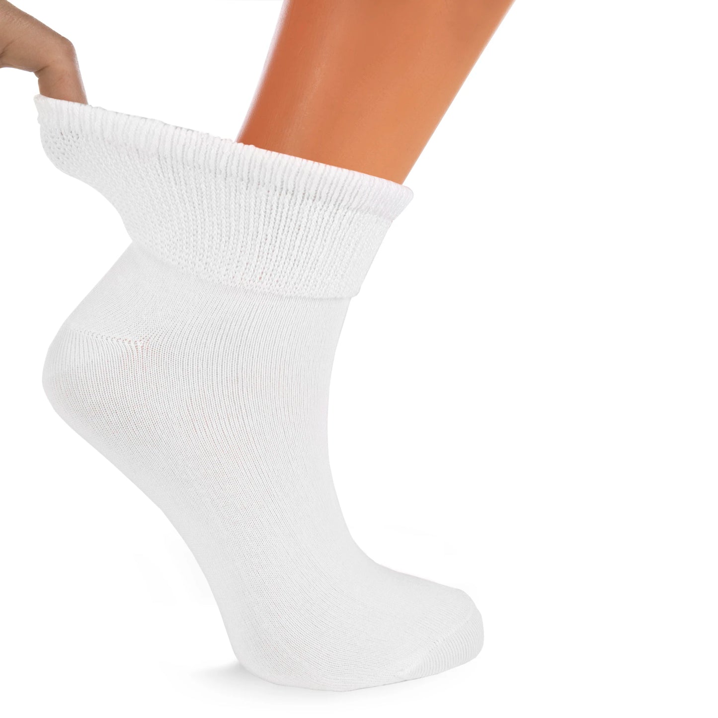 Diabetic Ankle Socks Cotton Non-binding Top Diabetes Socks 3 Pairs Shoe Size 5-7