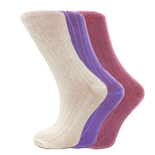 Mid Calf Length Socks for Women 3 Pairs Casual Cotton Crew Socks Soft and Breathable