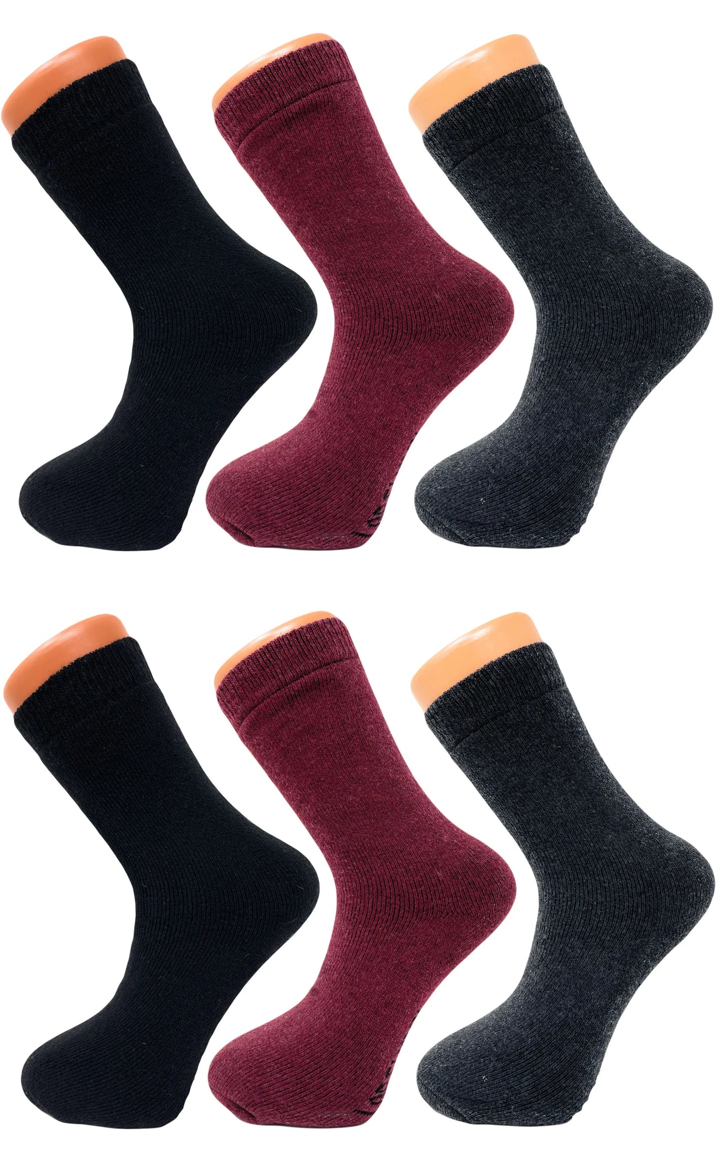Thermal Socks for Women Lambs Wool Winter Socks 6 Pairs Size 5-7
