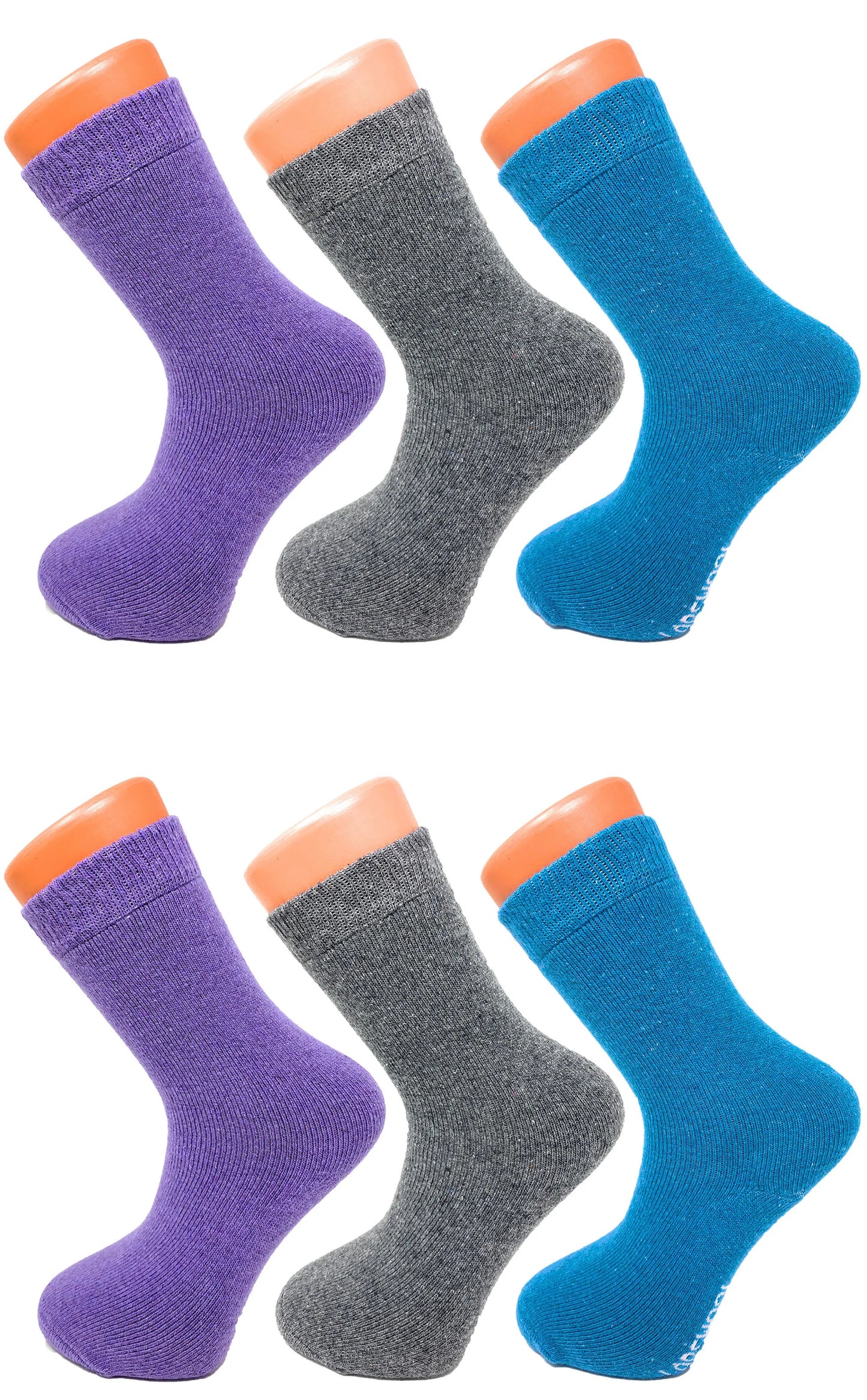 Thermal Socks for Women Lambs Wool Winter Socks 6 Pairs Size 5-7