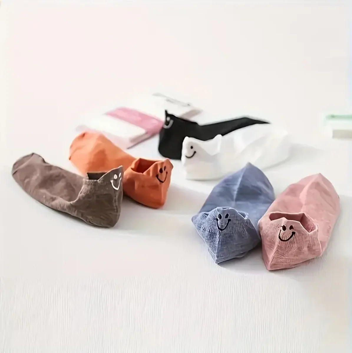 10 Pairs Of Socks With Elastic Ankle Length, Cotton Socks, Aesthetic Socks, Cute Socks, Lightweight Low Top Socks For Women