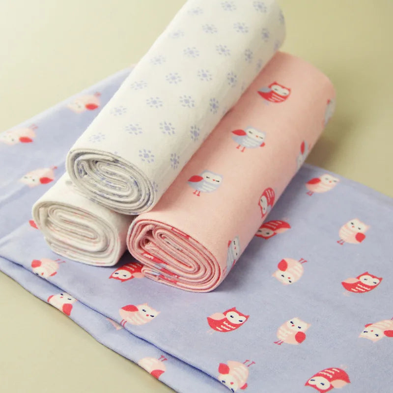 4Pcs/Lot 100% Cotton Muslin Flannel Baby Swaddles Soft Newborns Blankets Baby Blankets Newborn Muslin Diapers Baby Swaddle Wrap
