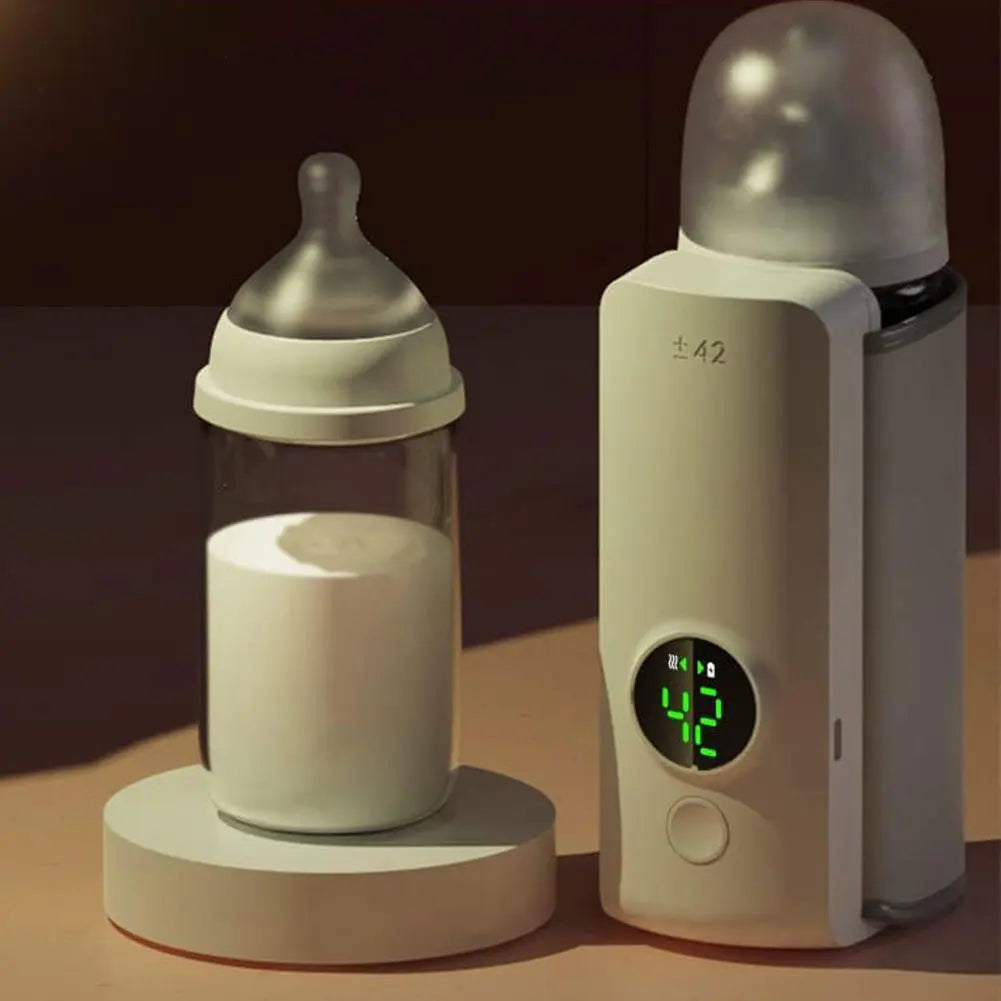 Portable Bottle Warmer with Temperature Control Cordless Milk Warmer Baby Bottle Warmer for Traveling Camping Home