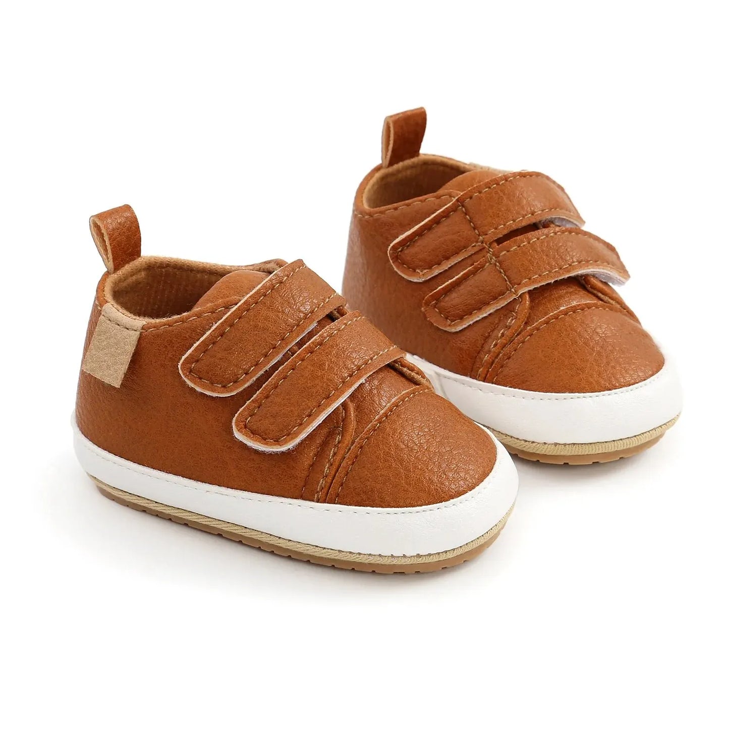 Baby Shoes Boy Girl PU Leather Causal Non-slip Soft Sole Infant Kids Walking Toddler 0-18 Months