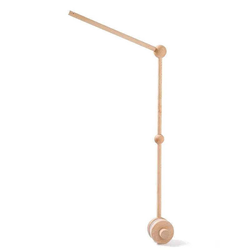 Baby Rattle Wooden Crib Mobile Bed Bell Toys Soft Felt Forest Animal Doll Toy Kid Stroller Comfort Crib Hanging Bracket Toy Gift
