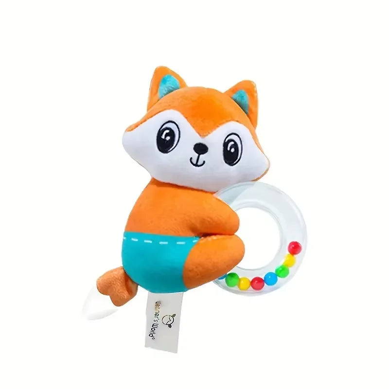 Crib Hanging Rattles Toys Baby Toys Cartoon Animal Spiral Hanging Toy with Ringing Bell Stroller Car Toys for Infant Newborn