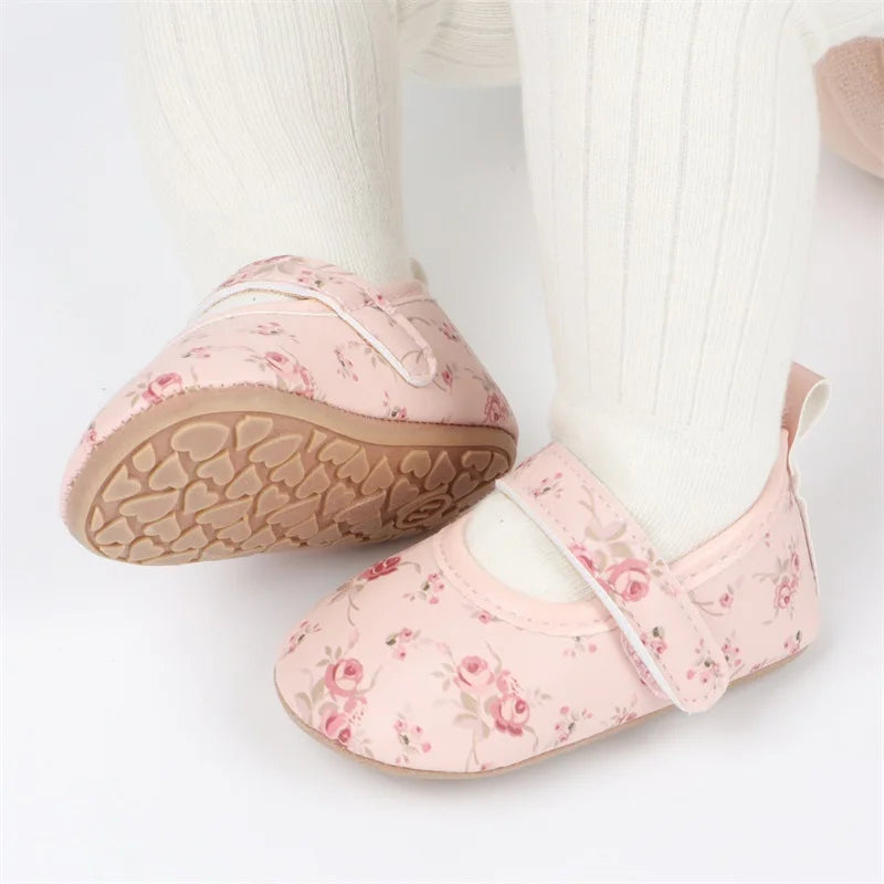 Infant Girls Sparkly Sequin Mary Jane Shoes Glittery Soft PU Leather Non-slip Sole First Walker Shoes for Toddlers