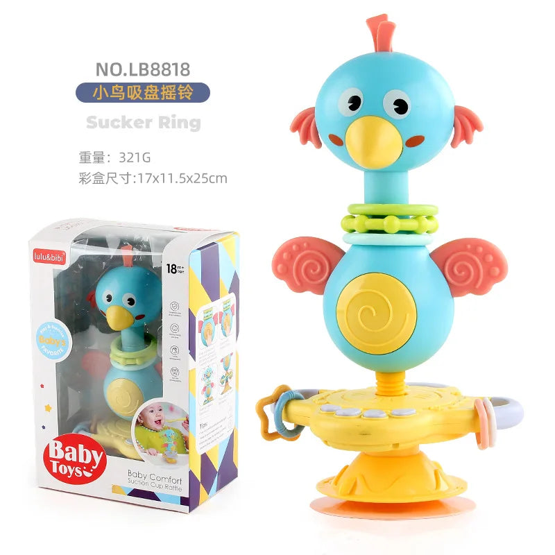Cartoon Baby soothing ringing toy with fun sound effects nursery rhyme baby dining table suction cup puzzle early education toy