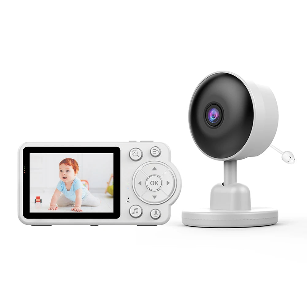 Video Baby Monitor 2.8in LCD Display Monitor Camera Video Intercom Lullabies Night Vision Temperature Monitor for Baby Pet Eldly