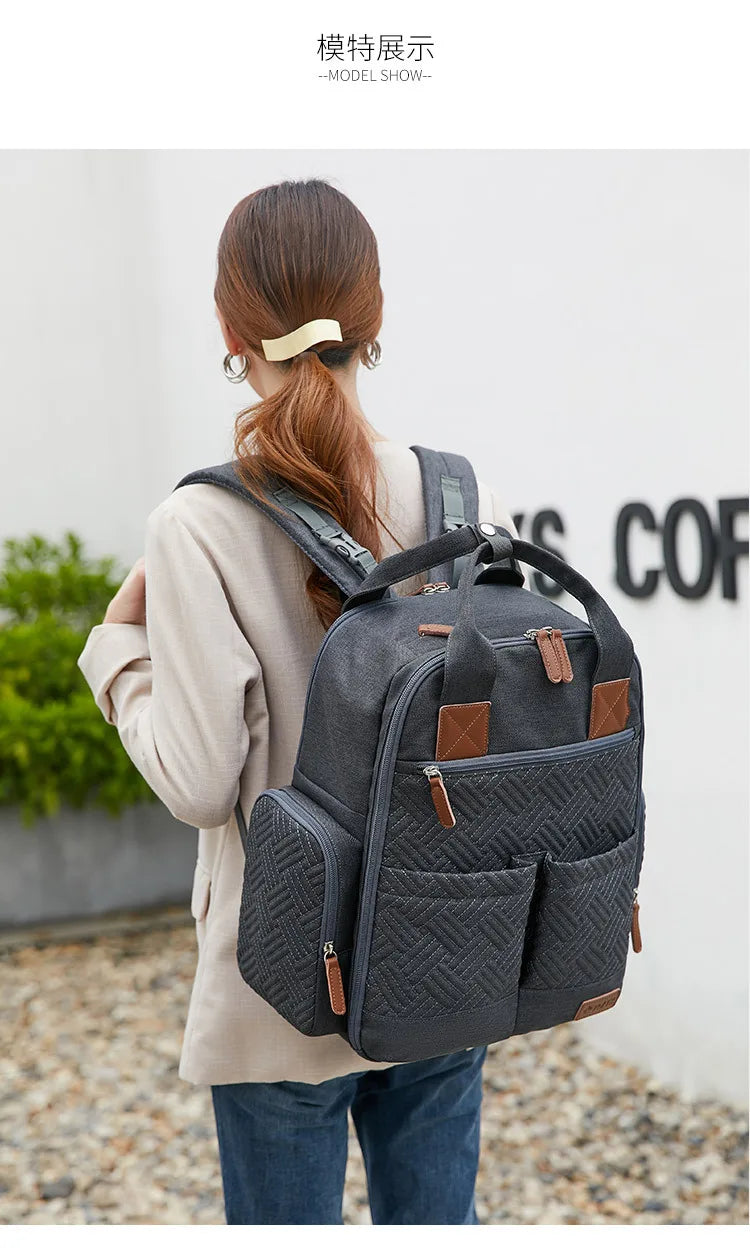 Mommy Diaper Bags Backpack Mummy Large Capacity Travel Nappy Bags Multi-function Maternity Bags with Changing Mat