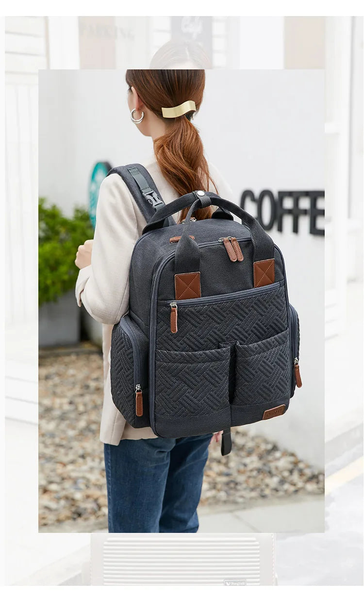 Mommy Diaper Bags Backpack Mummy Large Capacity Travel Nappy Bags Multi-function Maternity Bags with Changing Mat