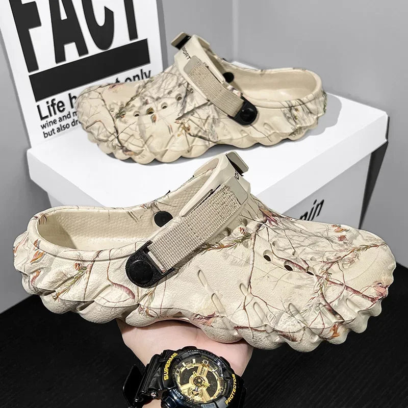 Men 2025 new designer comfortable lightweight breathable non-slip sandals large size 38-47 outdoor beach slippers casual shoes