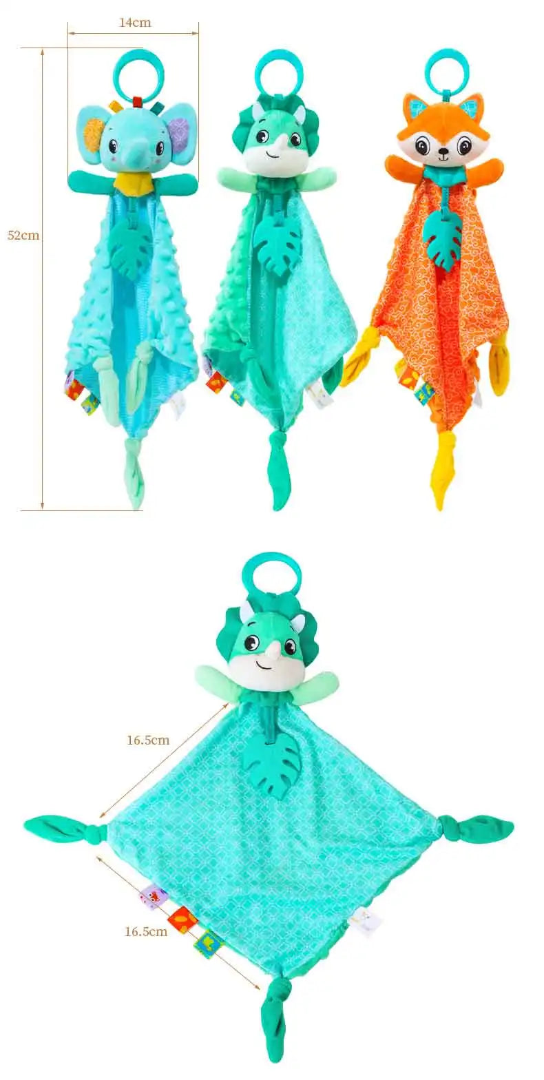 Crib Hanging Rattles Toys Baby Toys Cartoon Animal Spiral Hanging Toy with Ringing Bell Stroller Car Toys for Infant Newborn