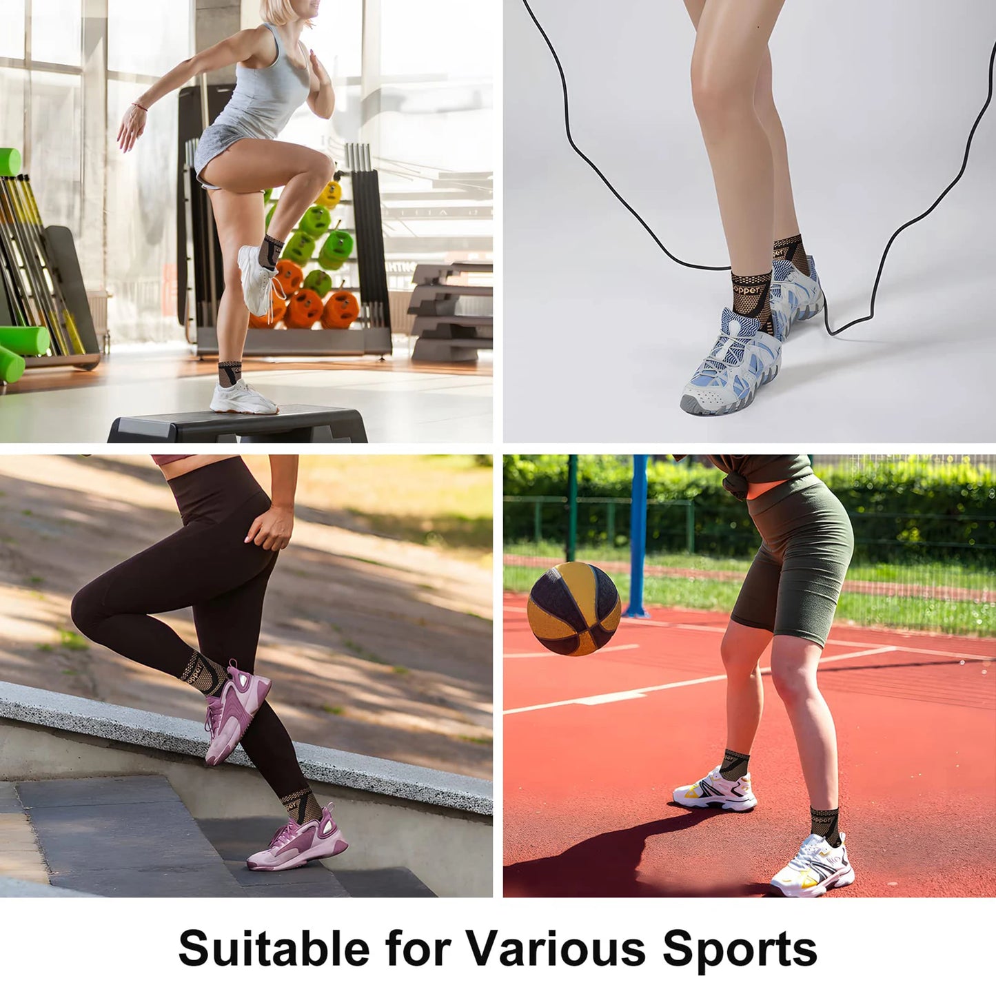 1Pair Copper Infused Ankle Support Compression Socks,Ankle Braces for Men Women,Ankle Compression Sleeves,Foot Support Wraps