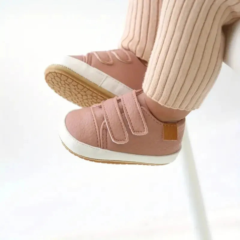 Baby Shoes Boy Girl PU Leather Causal Non-slip Soft Sole Infant Kids Walking Toddler 0-18 Months