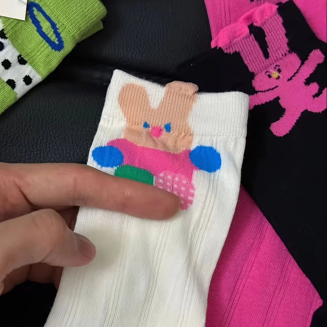5 Pairs Cartoon Pattern Crew Socks For Men Women Are Comfortable And Breathable, Suitable For Gifts, Parties And Daily Wear