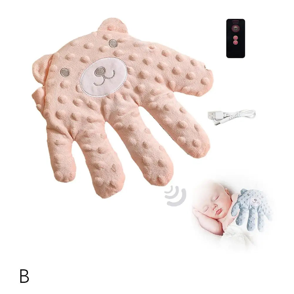 Soothing Baby Sleep Aid Pillow Automatically Slaps Plush Palm To Coax Sleep Artifact Anti-fright Comfortable Electric  Safety