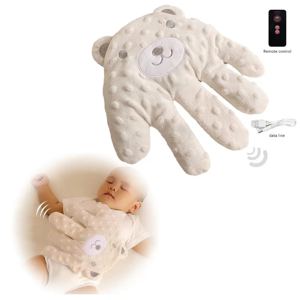 Soothing Baby Sleep Aid Pillow Automatically Slaps Plush Palm To Coax Sleep Artifact Anti-fright Comfortable Electric  Safety