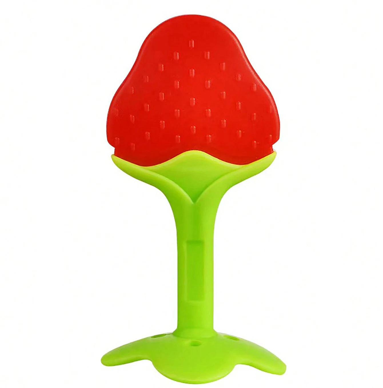Strawberry, Grape-Shape Soft Silicone Baby Teether, Teething Ring