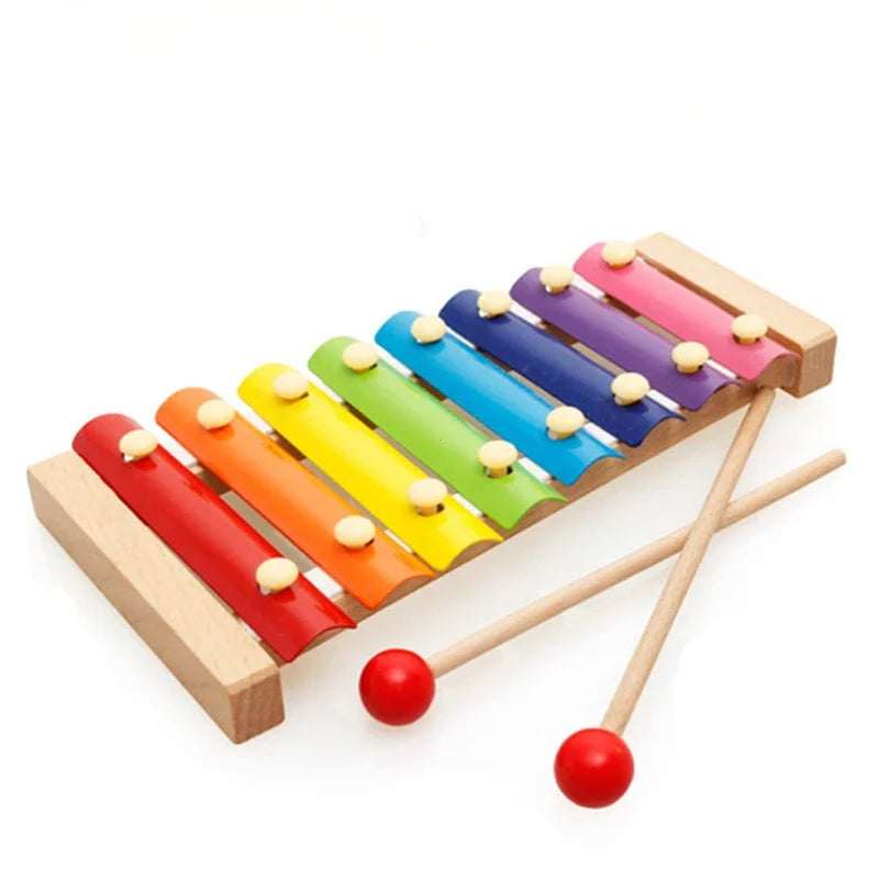 Wooden 8 Tones Multicolor Xylophone Wood Musical Instrument Toys For Baby Kids Wood Musical Instrument Toys Accessories