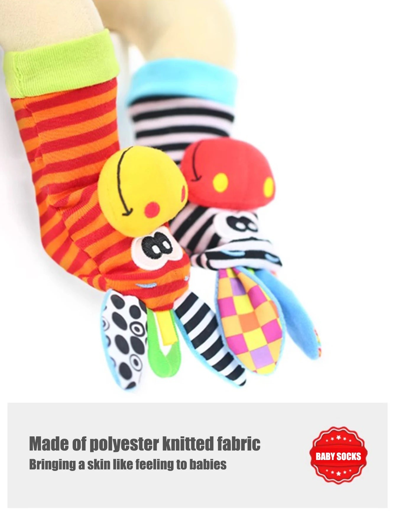 4pcs/Set Baby Infant Wrist Rattle Socks Toys 0-12 Month Girl Boy Early Educational Development Cute Toddlers Sensory Gifts