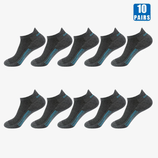 5/10 Pairs Cotton Men's Short Socks Crew Ankle Breathable Mesh Sports Casual Women Summer Low-Cut Thin Sock for Male