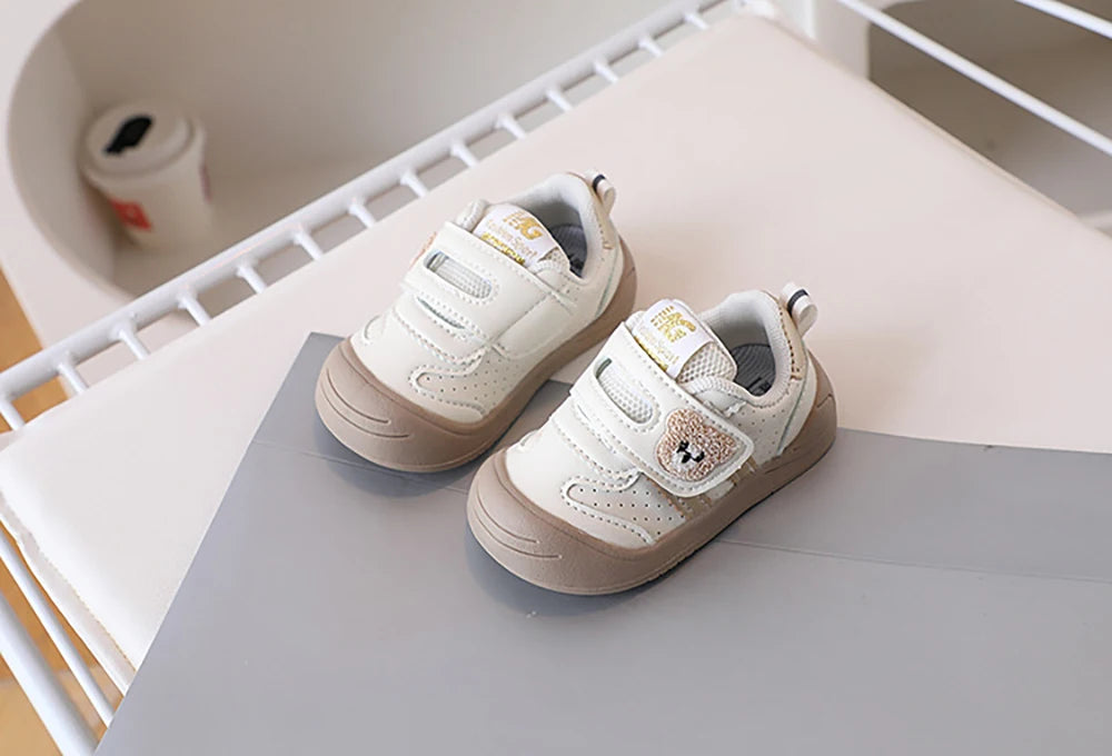 2025 Fashion Toddler Shoes For Baby PU Leather Infant Girl's Sneakers Soft-soled Ergonomics Newborn Boy's Sport Shoes First Step