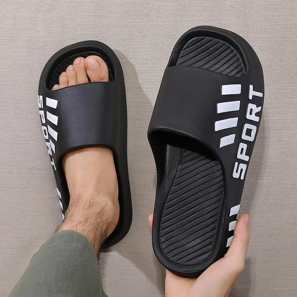 BASATU Fashion Men's Home Slippers Summer Slippers Anti-slip EVA Soft Sole Slipper Outdoor Beach Flip Flops for Men Shoes
