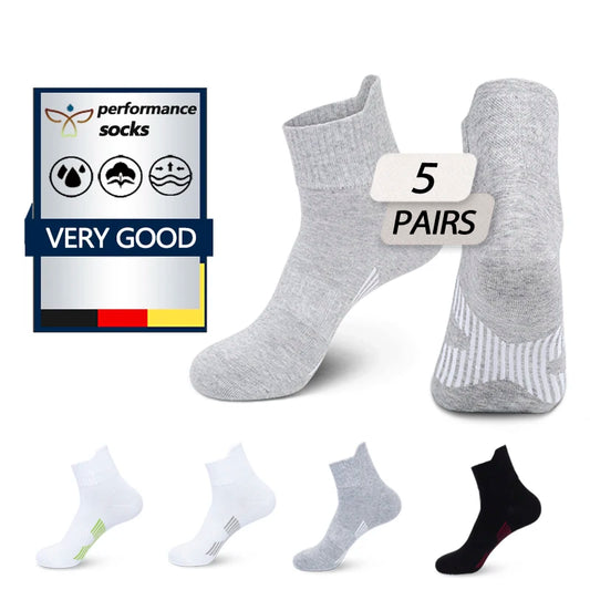 5 pairs of ankle sports socks, with functions such as odor prevention and ankle protection