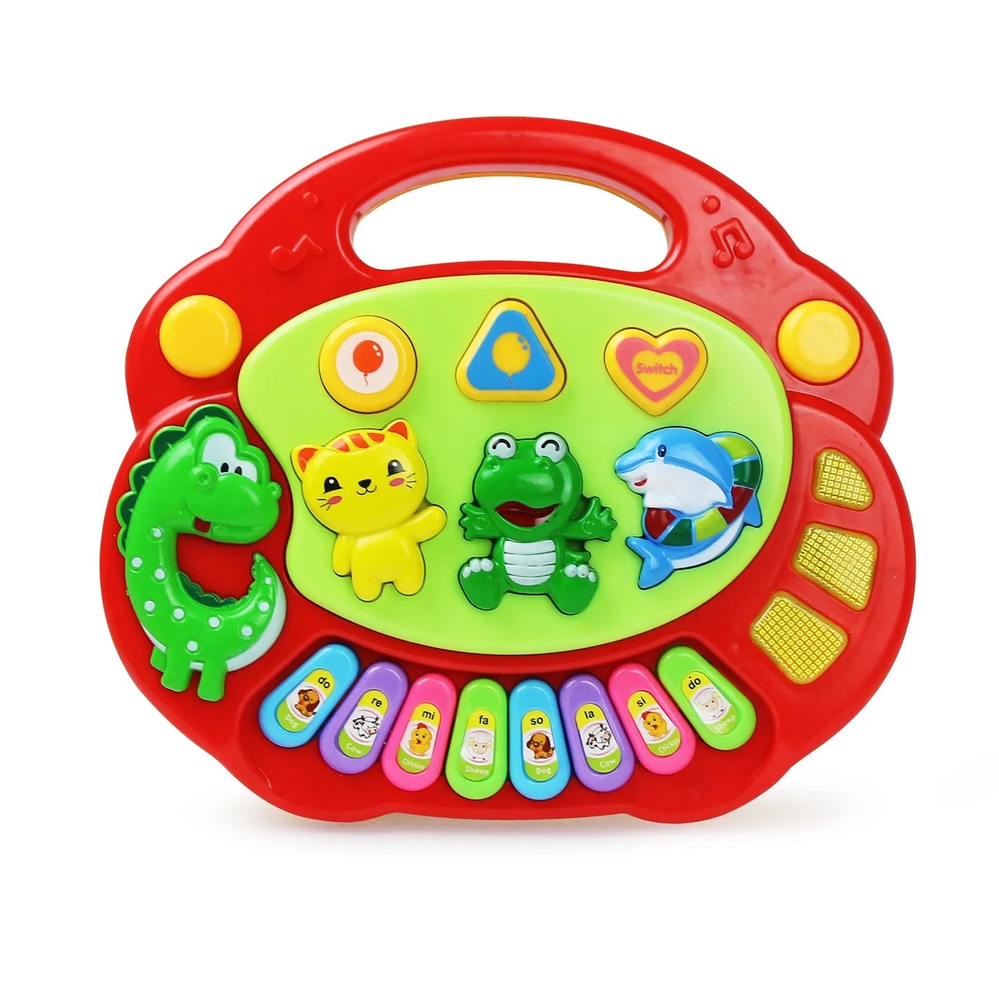 Kids Cartoon Piano Keyboard Game with Flashing Light Music Animal Sounds Baby Instrument Music Toys Educational Toys Kids Gifts