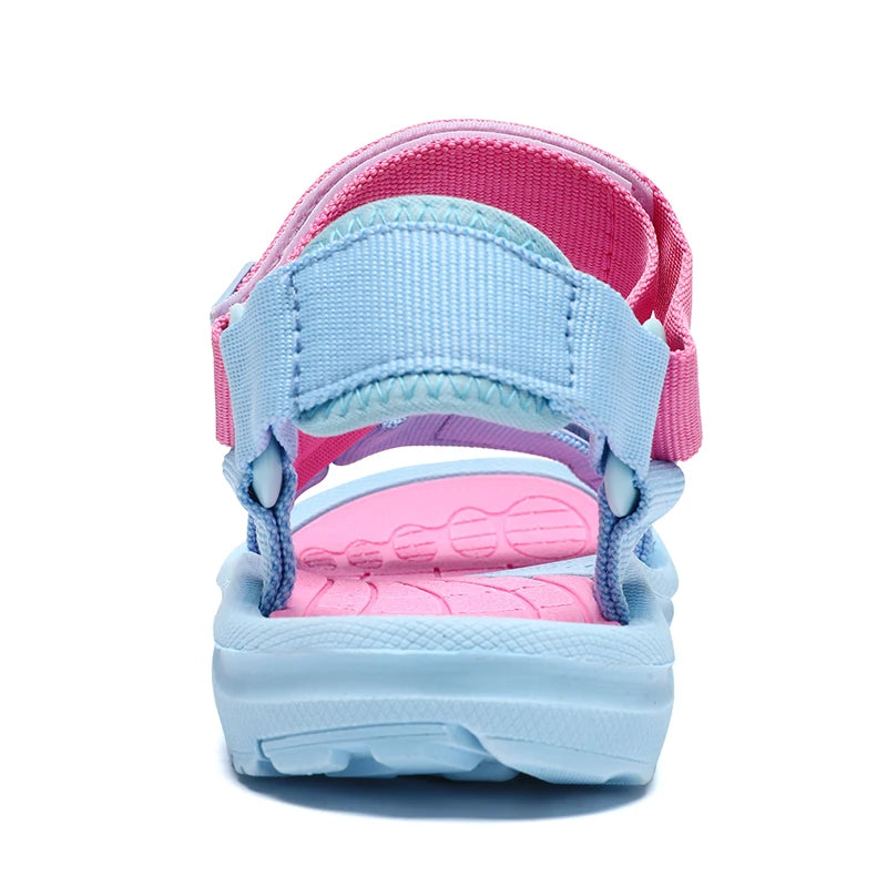 Summer Children's Sandals Girls Breathable Sport for Outdoor Beach Shoes Open-Toe Comfortable Walking Sandalies Size30-38