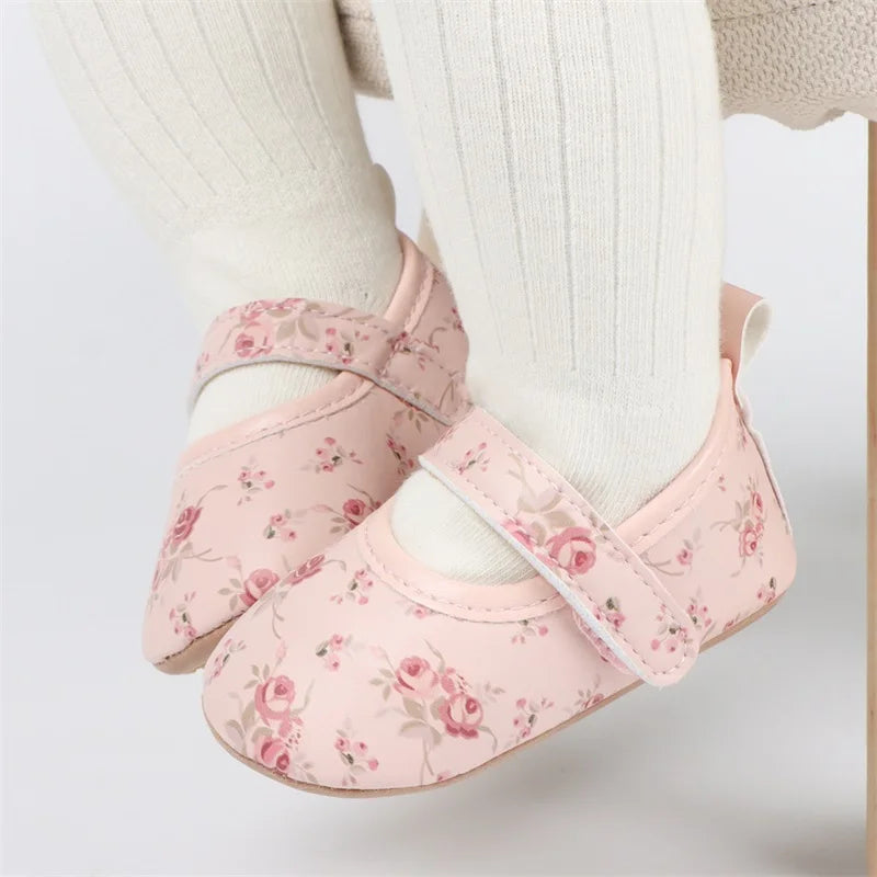 Infant Girls Sparkly Sequin Mary Jane Shoes Glittery Soft PU Leather Non-slip Sole First Walker Shoes for Toddlers
