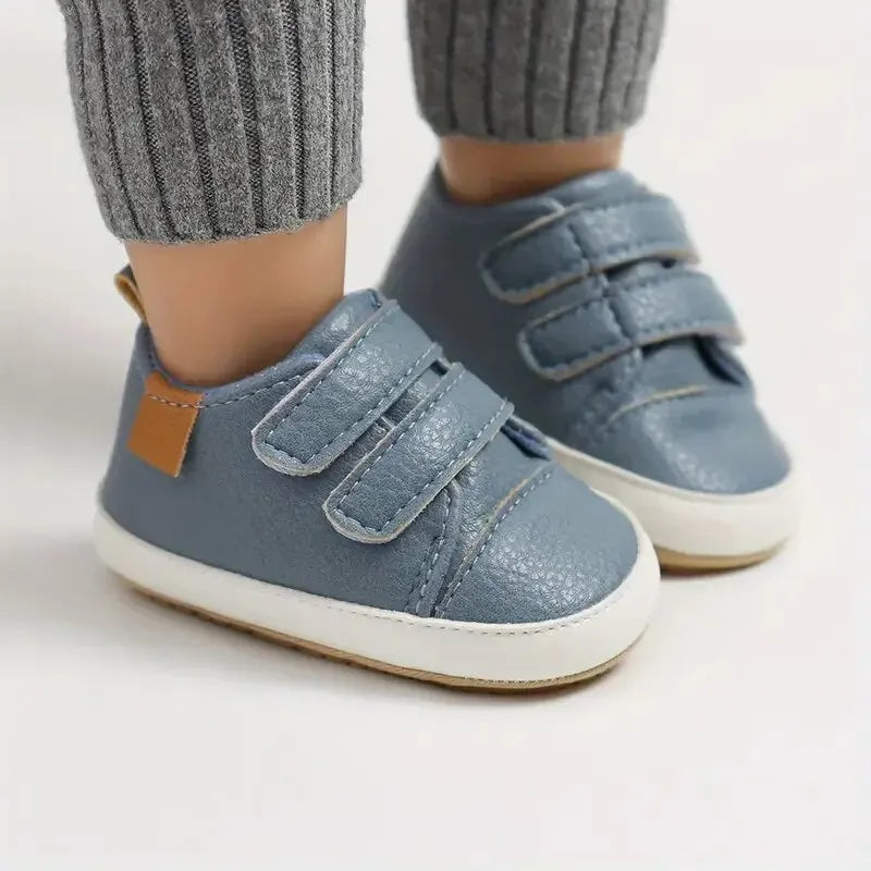 Baby Shoes Boy Girl PU Leather Causal Non-slip Soft Sole Infant Kids Walking Toddler 0-18 Months