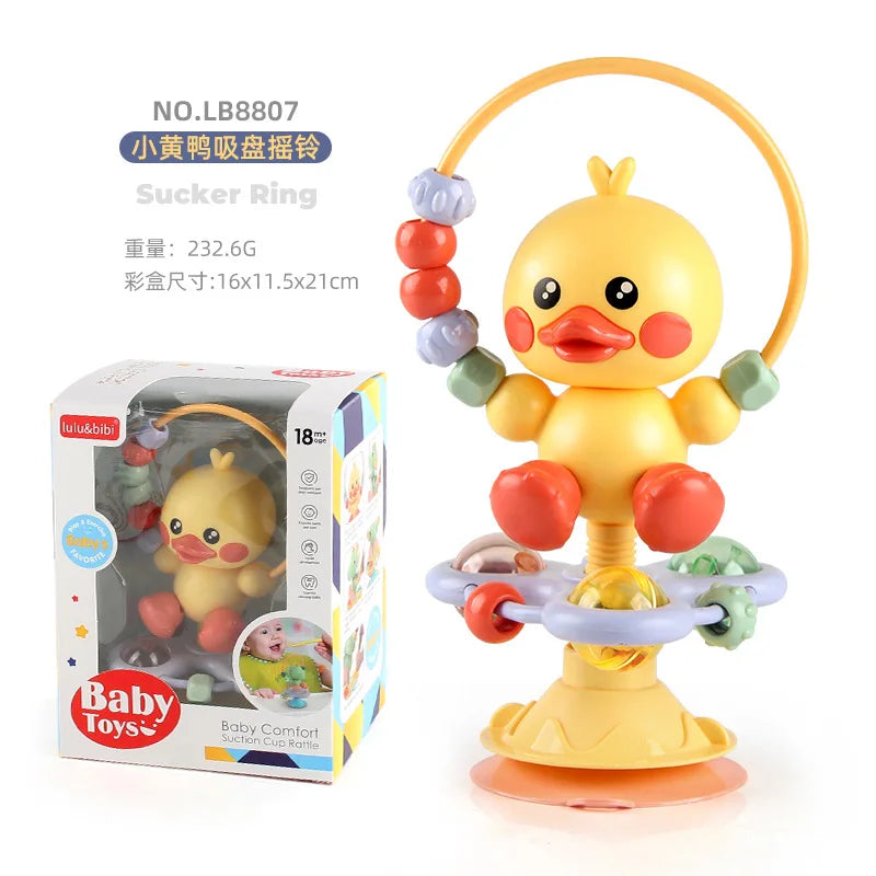 Cartoon Baby soothing ringing toy with fun sound effects nursery rhyme baby dining table suction cup puzzle early education toy