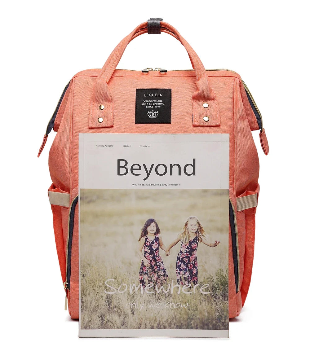 Lequeen Mummy Maternity Diaper Bag Backpack Nappy Bag Large Capacity Stroller Bag Travel Diaper Backpack for Baby Care