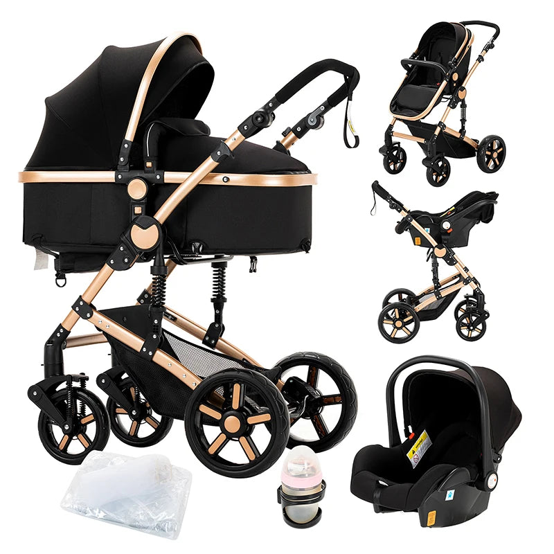 Stroller 3 in 1 Prams Baby Stroller Lightweight Stroller with carseat Foldable Stroller Newborn Stroller travel system stroller