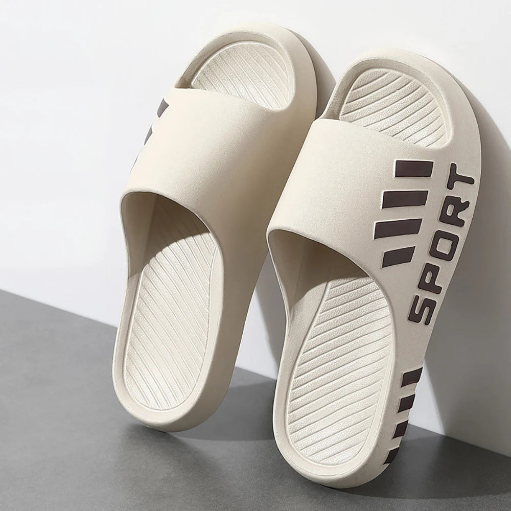 BASATU Fashion Men's Home Slippers Summer Slippers Anti-slip EVA Soft Sole Slipper Outdoor Beach Flip Flops for Men Shoes