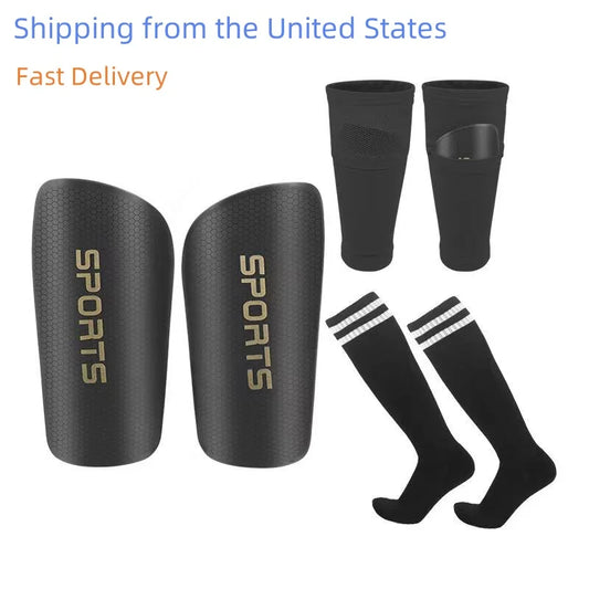 Unisex Youth Soccer Shin Guards Ankle Socks Lightweight Comfortable Durable Impact Training Protective Insert Board Gear Mens