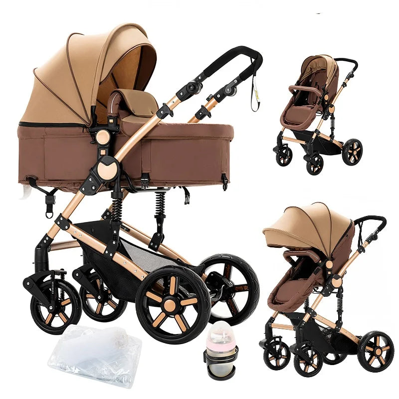 Stroller 3 in 1 Prams Baby Stroller Lightweight Stroller with carseat Foldable Stroller Newborn Stroller travel system stroller