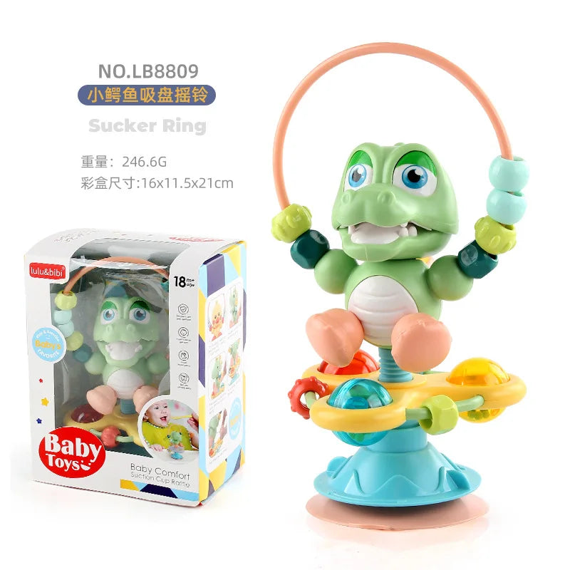 Cartoon Baby soothing ringing toy with fun sound effects nursery rhyme baby dining table suction cup puzzle early education toy