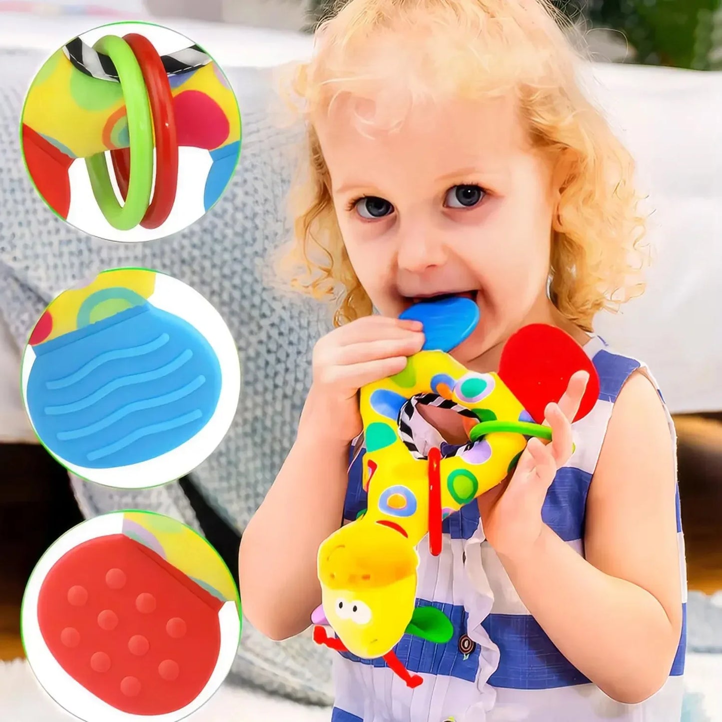 Baby Rattle Toy Hanging Bell Bedding Stuff Toys for Stroller Newborn Infant Soothing Toy 0 12 Months Bebe Activity Grip Training